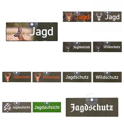 WILDE HILDE ORIGINAL Premium Jagdschild fürs Auto Jagdschutz Jagdbetrieb Wildschutz Jägergeschenk