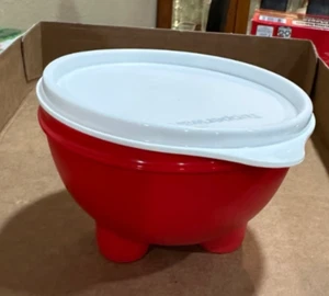 Tupperware Standschüssel orientalisch rot mit weißem Siegel 2 Tassen Neu - Bild 1 von 3