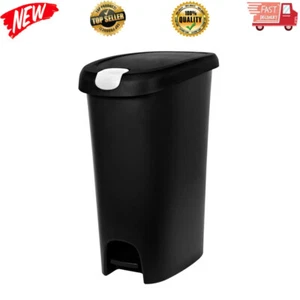 Trash Can Plastic Slim Lockable Step on Locking Lid Kitchen Hefty 12 Gallon New - Picture 1 of 7