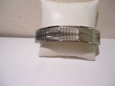 NOS MEN'S SILVER STAINLESS MAGNETIC THERAPY STRETCH BRACELET EXCELLENT FJF JAPAN