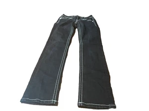 Miss Me Girls Rhinestone Black Skinny Leg Jeans! Size 12 26x30 - Picture 1 of 6