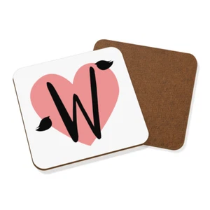 Letra Con Corazón Alfabeto Posavasos - San Valentín Amor Novia - Imagen 1 de 1