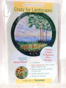Crazy for Landscapes Summer Quilt Pattern by Nancy Prince 7.5" Diameter - Picture 1 of 2