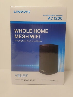 Linksys Velop Whole Home Mesh Dual-Band WiFi 5 Router AC 1200 NEW Still Sealed - Image 1 of 4