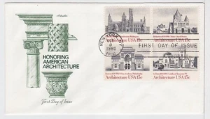 TurtlesTradingPost- American Architecture- 1980 - FDC #1838-41- Artmaster Cachet - Picture 1 of 1