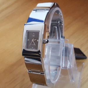 Ladies Polished Steel Bracelet Swiss mvt Gianni Sabatini Minimalist Dress Watch - Picture 1 of 9