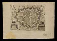 View Plan map of The City Of Groningen engraving Of Netherlands 1769