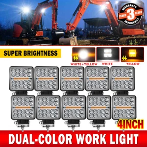 4" INCH LED Work Light Bar Spot Flood Pod Driving 4WD Tractor Excavator Forklift - Picture 1 of 10
