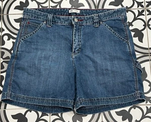 Lee Blue Denim Just Below The Waist Shorts Summer Womens Sz 10 - Picture 1 of 12