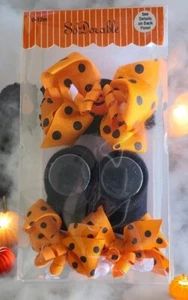 Halloween Bebé FANCY BOW HEADWRAP y BOTINES Naranja y Negro NUEVO - Imagen 1 de 6