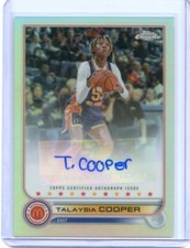 2022 Topps Chrome McDonald's TALAYSIA COOPER RC REFRACTOR ALL-AMERICAN AUTO