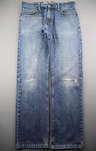 Pantalones de mezclilla rectos ajustados Levi's 514 2010 para hombre desgastados lavado medio talla 30x30 - Imagen 1 de 12