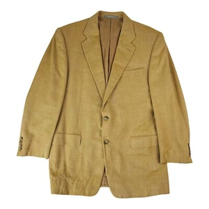 Hickey Freeman Lt Brown Madison 2 Button/Vent Wool Silk Blazer Mens Size 42R - Picture 1 of 6