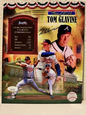 Tom Glavine Signed Atlanta Braves 8x10 Photo JSA - Image 1 of 4