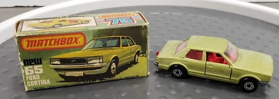 VINTAGE 1978 NOS MATCHBOX #55 FORD CORTINA W/ OEM BOX LESNEY ENGLAND GREEN - Image 1 of 4