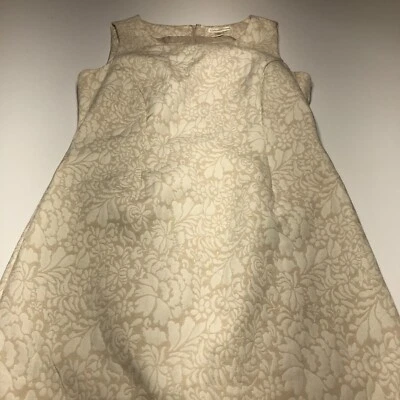 Coldwater Creek Dress Womens Size 10 Cream Floral Patterned Sleeveless Occasions - Image 1 of 4