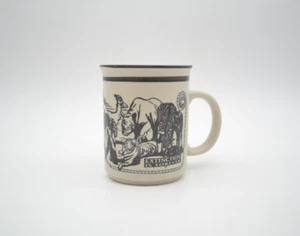 Busch Garden Mug Extinction Is Forever Animals Panda Tiger Zebra Rhinoceros Blue - Picture 1 of 6