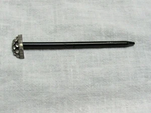 "Alfiler de pelo decorativo vintage barra curvada estrás imitación tortuga 3""" - Imagen 1 de 8