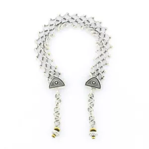 Tabra Narrow Open Weave Silver Anklet 8.5" - Picture 1 of 2
