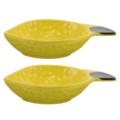  2 Stück Dessertschüssel in Zitronenform – Keramik-Vorspeisenplatte für Snacks, - Bild 1 von 4