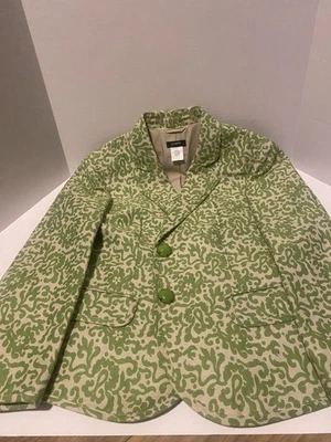 Vintage J. Blazer Crew Mujer Talla 6 - Color Verde y Tostado - Usado Foto 1 de 4