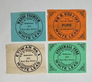 SC Charleston / advertisement 4 Paint Labels Wando Premium Pure Etiwan No 1 - Picture 1 of 2