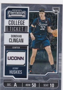2024-25 Panini NIL Contenders UCONN #33 Donovan Clingan DIAMOND PLATE - Picture 1 of 2