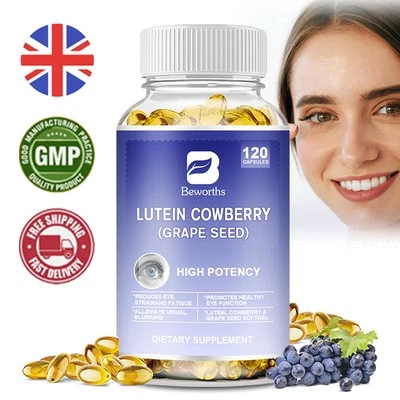 BEWORTHS Lutein 20mg and Zeaxanthin Eye Health Supplement, Vision Health,120 Capsules