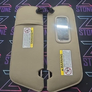 2001-2005 Ford Explorer Sport Trac Tan Brown Sun Visor Driver Passenger Side - Picture 1 of 11