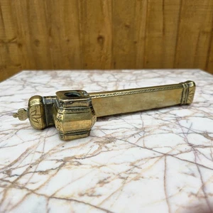 Islamic Or Jewish Qalamdan Pen Box Brass - Seal mark Signed c1900 - Picture 1 of 9