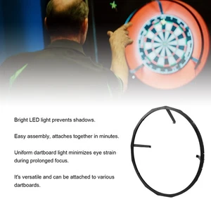 Dartboard Lighting System Portable Detachable Dartboard LED Ring Light Easy - Picture 1 of 12