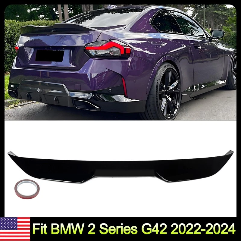For 2022-2025 BMW G42 2 Series M240i G87 M2 MP Rear Trunk Spoiler Gloss Black Foto 1 de 4