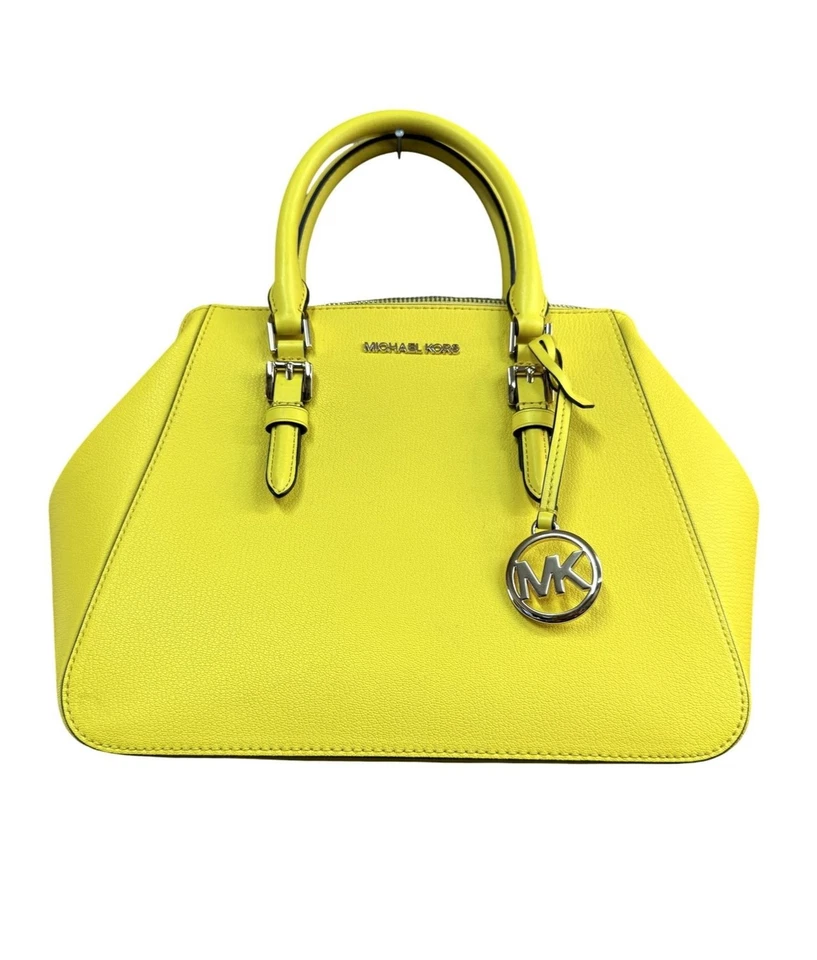 Michael Kors Large Charlotte Satchel Citrus Leather Purse NWT - Image 1 of 4