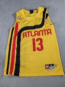 Nike Glenn Robinson Atlanta Hawks Youth Jersey Medium Yellow Red Black Retro - Picture 1 of 10