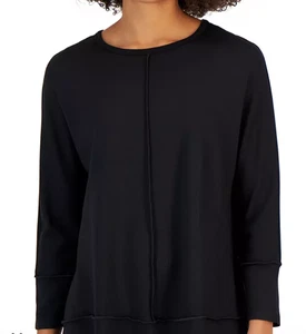 JONES NEW YORK Womens Serenity Knit 3/4 Dolman Slv Black Tunic TOP  XL  NWT - Picture 1 of 4