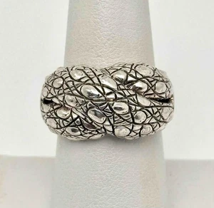 JAI by John Hardy Sterling Silver 925 Crossed Dome Ring Size 8 - Picture 1 of 7