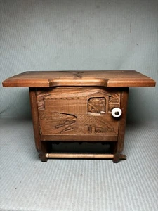 Signed Hand Carved Wood Covered Bridge Bill Brabent Wall Hanging Lancaster PA EC - Picture 1 of 7