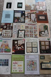 Lot Of 20 Cross stitch Books + designs. Alphabets, borders, gardening, holidays! - Picture 1 of 11