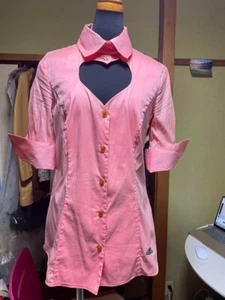 Vivienne Westwood Pink Blouse Size 40 Heart 5-Part Auth USED #8975 - Picture 1 of 16