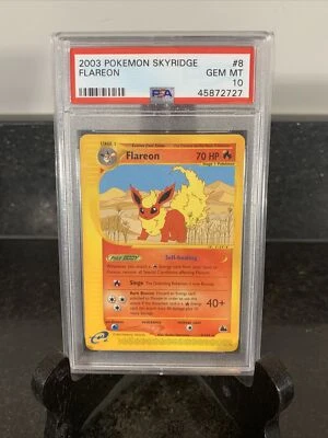 2003 Pokemon Skyridge Flareon 8/144 PSA 10 Gem Mint - Image 1 of 2