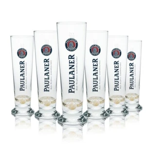 6x Paulaner Bier Glas Hefe Weißbier Alkoholfrei 0,5l Rastal Gläser Weizen Beer