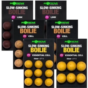 Korda Slow Sinking Boilies - All Flavours - Cell - Link - Essential Cell - Picture 1 of 1