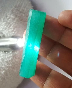 41.82 Ct Loose Gemstone Natural Emerald Uncut Rough Colombia Certified Gem - Picture 1 of 8