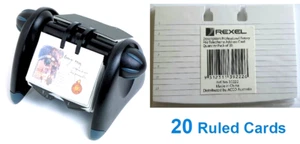 Rexel Rotary Index File Address Cards 39222 Ruled Lined 20 Rolodex Refills B455 - Picture 1 of 2
