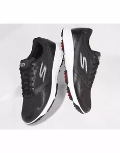 SKECHERS GoGolf Torque Sport RF RELAXED FIT Spiked Golf Shoes 54557BKW Black 13 - Picture 1 of 7