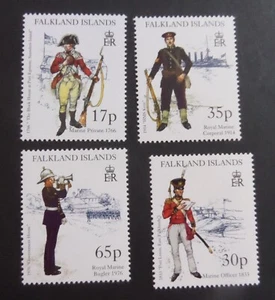 Falkland 1998 Royal marine uniforms SG825/8 MNH UM unmounted mint - Imagen 1 de 1