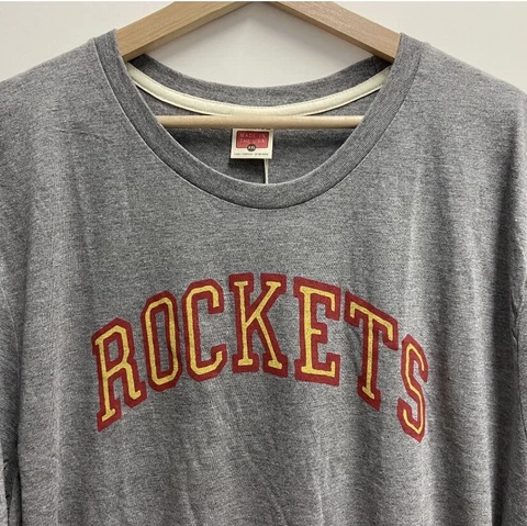Houston Rockets T-Shirt Mens 2XL XXL Gray Homage Spellout NBA Basketball New Cover