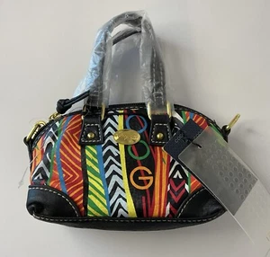 Y2K Coogi Cross Body 6X3 Wallet Purse Black Multicolor Logo **READ DESCRIPTION** - Picture 1 of 9