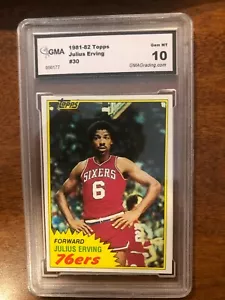 81-82 Julius Erving Topps #30 GMA 10 Gem Mint! - Picture 1 of 2