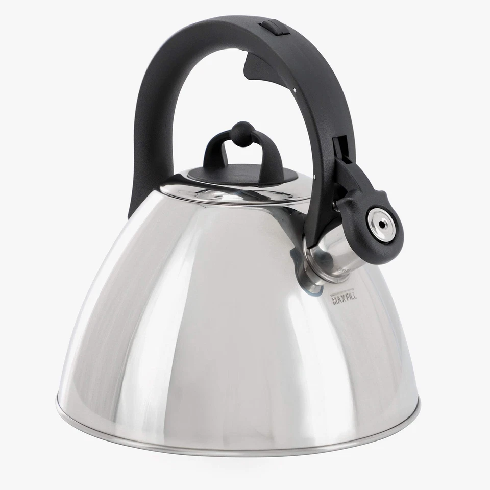 Mr. Coffee Starsbury 2.1 Qt Stainless Steel Whistling Tea Kettle w Stay-Cool Ha - Image 1 of 1